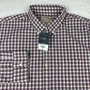 St. John's Bay Shirt Mens XXL Polar Bear Plaid Classic Fit Stretch New w/Tags!